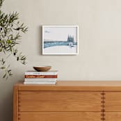 "Blue Oresund Bridge" - Art Print in bridge blue by Cindy Lackey - In a Room