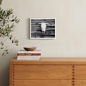 "Time Tells" - Art Print in shades of grey and black by Leslie Le Coq - In a Room