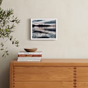 "Juneau from the Sea" - Art Print in Sea Blue by Loree Mayer - In a Room