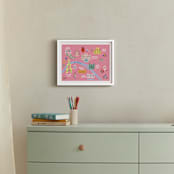 "Paris Map" - Art Print in Rose by Jenna Holcomb - In a Room