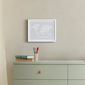 "Beautiful World Map" - Art Print in Soft Sky by Jessie Steury - In a Room