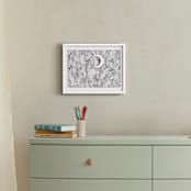 "Peek A Boo" - Art Print in Black & White by Helen H Wu - In a Room