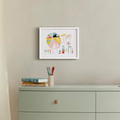 "Globetrotters" - Art Print in Ocean Blue by ERAY - In a Room