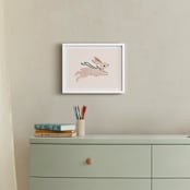 "Rabbit With Bow" - Art Print in Hunter Green by Vivian Yiwing - In a Room