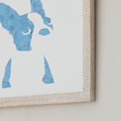 "baby boston" - Art Print in Baby Blue by Haley Weisberger - Frame Close-up