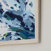 "Verdant Ocean" - Art Print in Sea Blue by Katie Craig - Frame Close-up