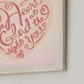 "Heart Made Glad" - Art Print in sweet by Shannon - Frame Close-up