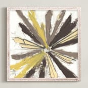 "Bright Star Series 2" - Art Print in Neutral by Angela Simeone - Framed