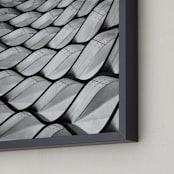 "Honeycomb" - Art Print in Black & white by Angie McMonigal - Frame Close-up