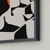 "Three Ponds" - Art Print in Putty by Deborah Velasquez - Frame Close-up
