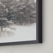 "Play on a Winters Day 1" - Art Print in Warm Taupe Gray by Jacquelyn Sloane Siklos - Frame Close-up