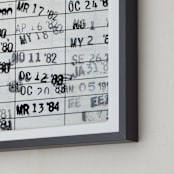 "Date Due" - Art Print in Ivory by ALICIA BOCK - Frame Close-up