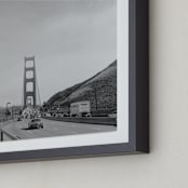 "Golden Gate Bridge" - Art Print in Black and White by Austin Warnock - Frame Close-up
