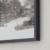 "Play on a Winters Day 2" - Art Print in Warm Gray Taupe by Jacquelyn Sloane Siklos - Frame Close-up
