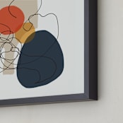 "Between the Lines IV" - Art Print in mid century by Svitlana Martynjuk - Frame Close-up