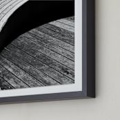 "Curve Bench Geometric I" - Art Print in tonal grey by Van Tsao - Frame Close-up