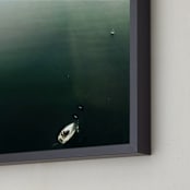 "Boating" - Art Print in ocean green by Giulia Doyle - Frame Close-up