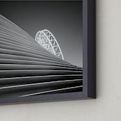 "Stripped" - Art Print in Black & white by Angie McMonigal - Frame Close-up