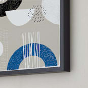 "Associate 2" - Art Print in Brilliant Blue by Francesca Iannaccone - Frame Close-up