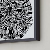 "Sandworm 1" - Art Print in Black by Jaime Derringer - Frame Close-up