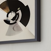 "Spinning Wheel" - Art Print in Exciting Beige by Lisa Sundin - Frame Close-up