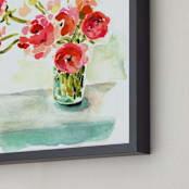 "Meander" - Art Print in Fuchsia by Betty Hatchett - Frame Close-up