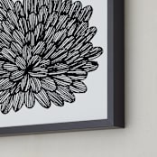 "eccentric leaves" - Art Print in black by Ramoncita - aticnomar - Frame Close-up