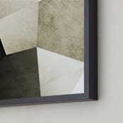 "Lemurian Facets Three" - Art Print in Lemurian Latte by Hannah Lipking - Frame Close-up