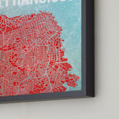 "Map of San Francisco" - Art Print in SoMa by Alex Elko Design - Frame Close-up