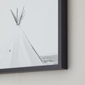 "Dwell in Possibility" - Art Print in Black and White by Land Collioure Le Coq - Frame Close-up