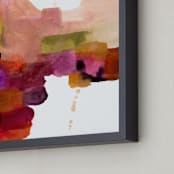 "A Ledge" - Art Print in Peachy Pink by Mande Calhoun - Frame Close-up