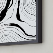 "Story Lines (Two)" - Art Print in India Ink by Hannah Lipking - Frame Close-up
