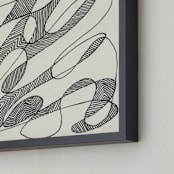 "Read Between the Lines" - Art Print in Ink by Cecelia Hospers - Frame Close-up