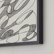 "Read Between the Lines" - Art Print in Ink by Cecelia Hospers - Frame Close-up