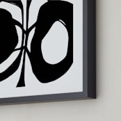 "Exhale" - Art Print in black by Lisa McLean - Frame Close-up