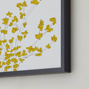"Forsythia" - Art Print in Mustard by Vanessa Wyler - Frame Close-up