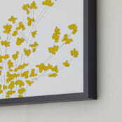 "Forsythia" - Art Print in Mustard by Vanessa Wyler - Frame Close-up
