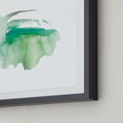 "Abound" - Art Print in Light green by Christine Llewellyn - Frame Close-up