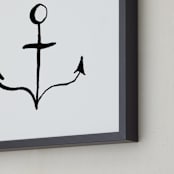 "Anchor in Ink" - Art Print in Black by Two if by Sea Studios - Frame Close-up
