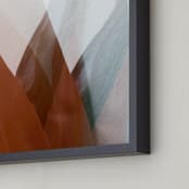 "Papel" - Art Print in Orange Rust by Tania Medeiros - Frame Close-up