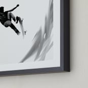 "Skate 2" - Art Print in Charcoal by Amy Hall - Frame Close-up