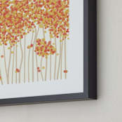 "Nature's Confetti" - Art Print in Persimmon by Inkblot Paper - Frame Close-up