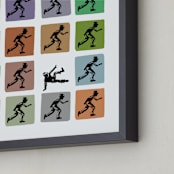 "Try Try Again" - Art Print in burnt sienna by Shannon - Frame Close-up