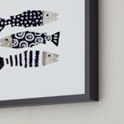 "Wooden Fishes" - Art Print in Lake by iamtanya - Frame Close-up