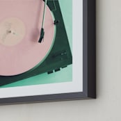 "The Pink Record" - Art Print in Disco by Caroline Mint - Frame Close-up