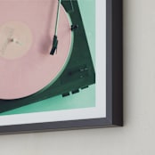 "The Pink Record" - Art Print in Disco by Caroline Mint - Frame Close-up