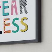 "FearLess" - Art Print in Bright by Rebecca Humphreys - Frame Close-up