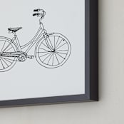 "bicycle" - Art Print in Black by Phrosné Barwood - Frame Close-up