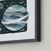 "Space Doodle" - Art Print in Galaxy by Megan Cash - Frame Close-up