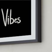 "Vibes" - Art Print in Rich Black by Erika Firm - Frame Close-up